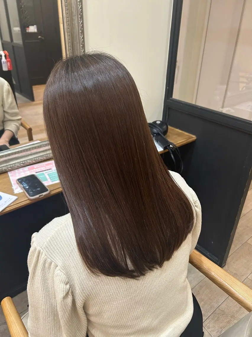 ロング カラー カット ヘアカラー 松尾 遥花のヘアスタイル