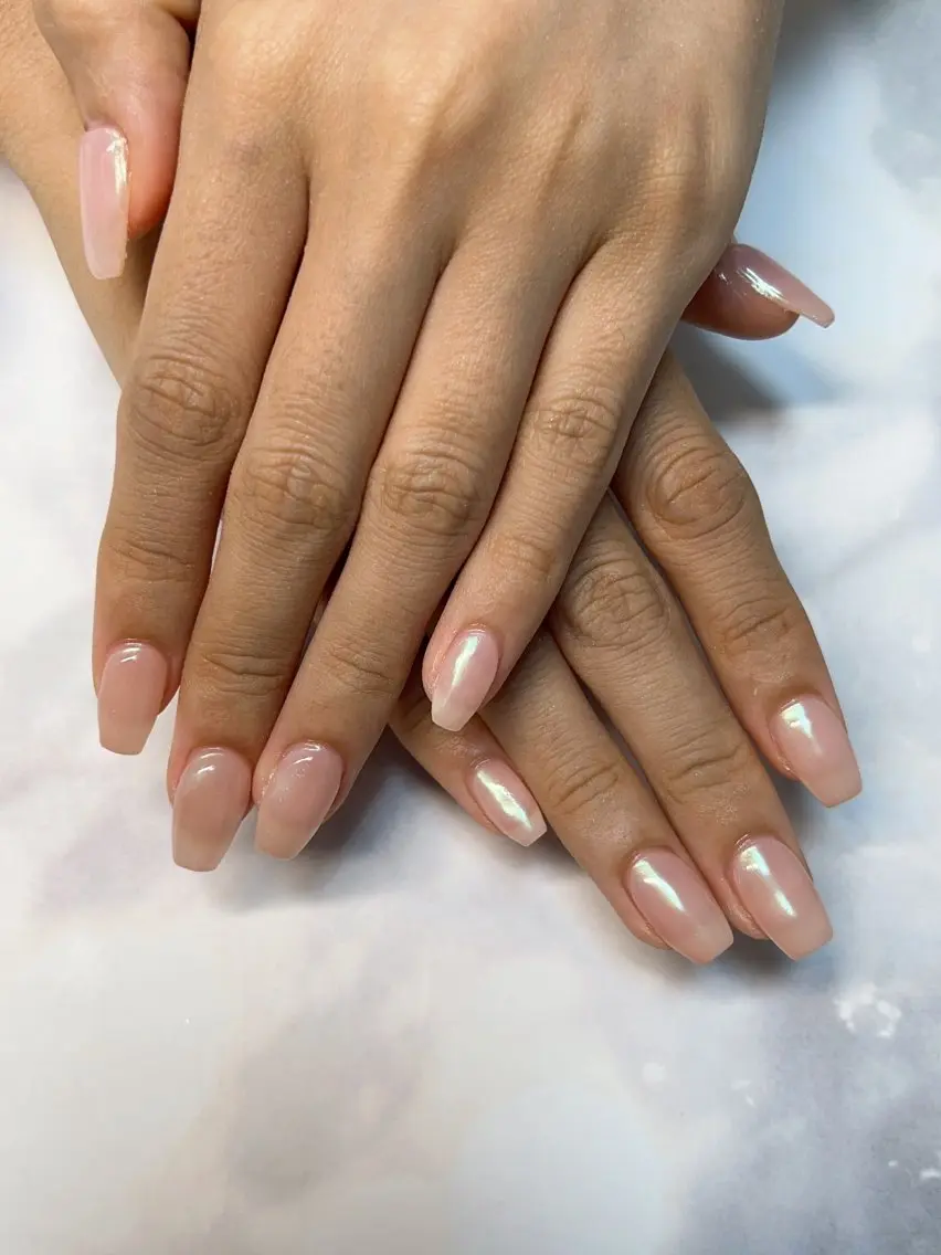 ネイル オーロラネイル シンプルネイル coco nailのネイルデザイン