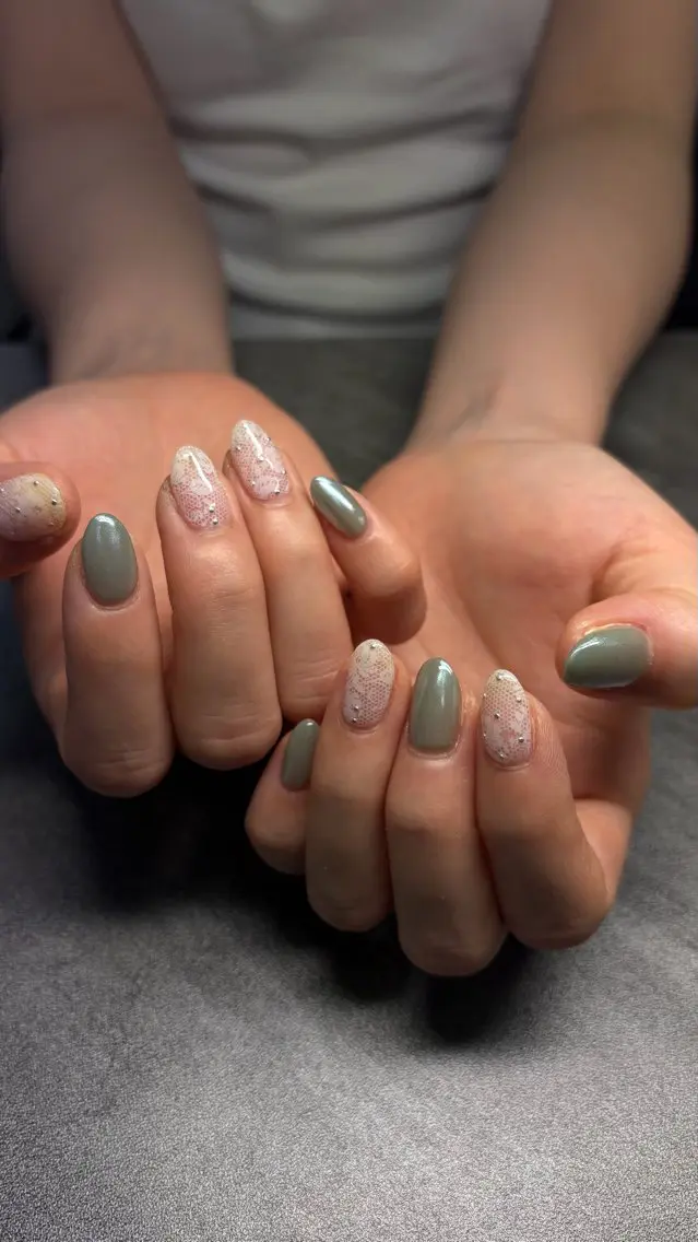 ネイル レース シンプルネイル Ann nailのネイルデザイン