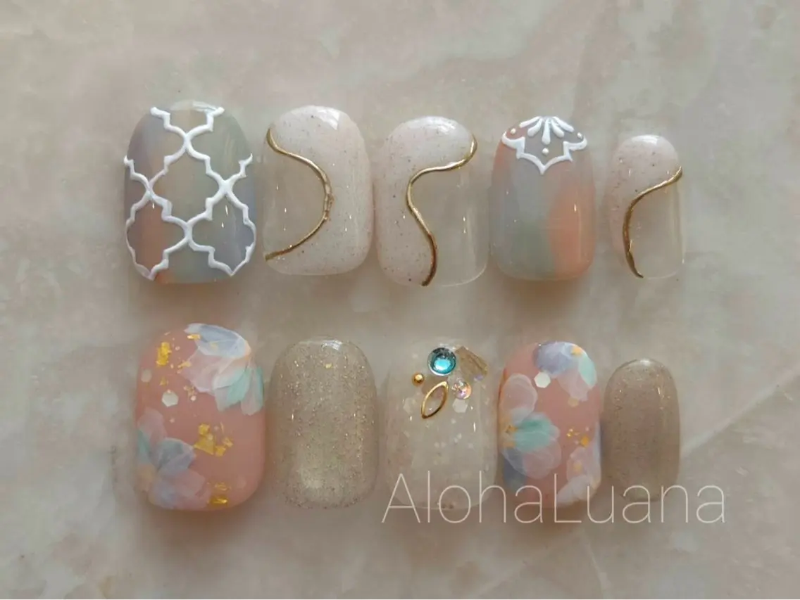 ネイル ハンドネイル AlohaLuana ☆MAIKOのネイルデザイン