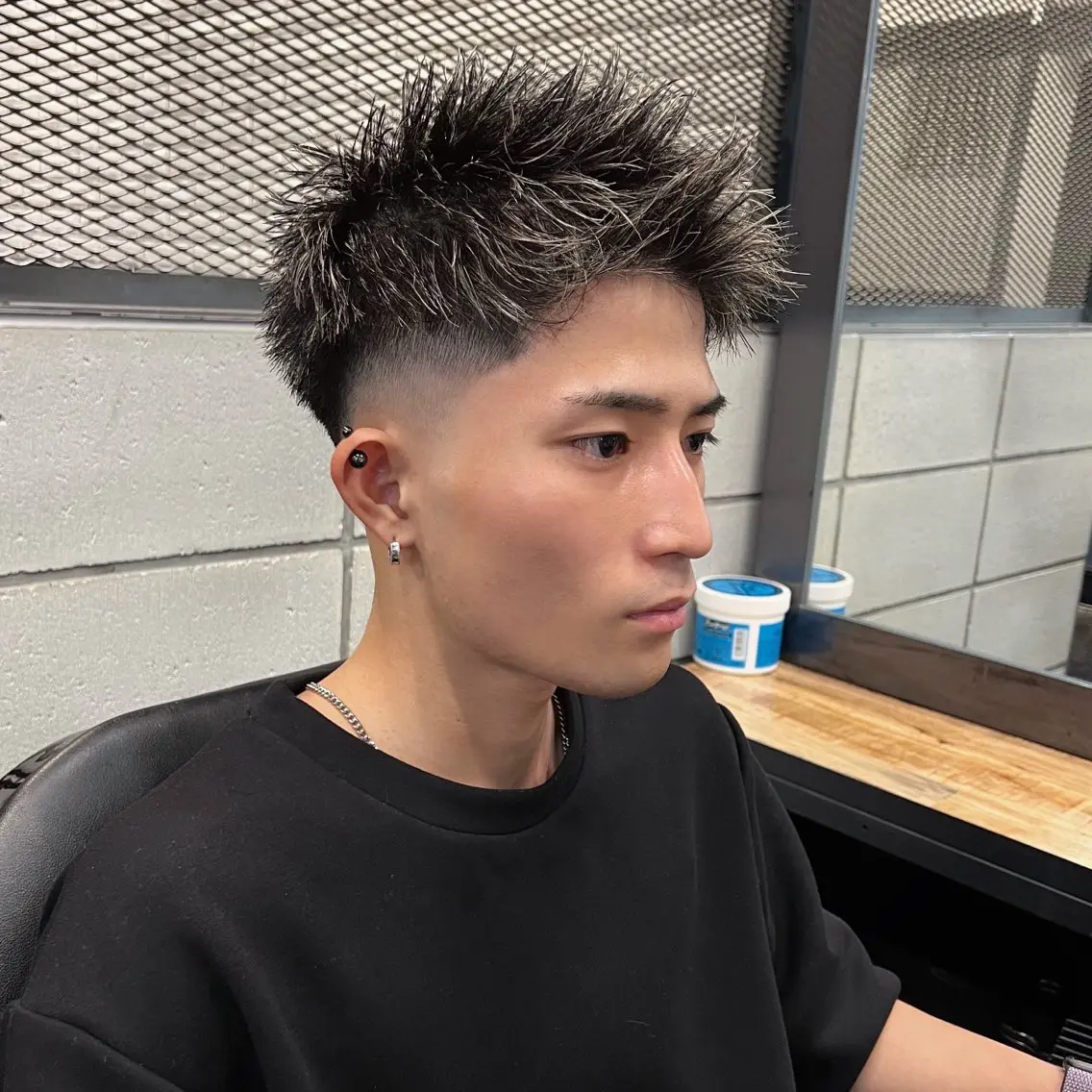 メンズ メンズハイライト メンズメッシュ カット ヘアカラー トリートメント メンズ特化/パーマ/ メッシュ/竜成のヘアスタイル