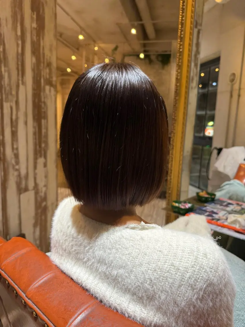 ミディアム ボブ カット 美濃 咲穂のヘアスタイル