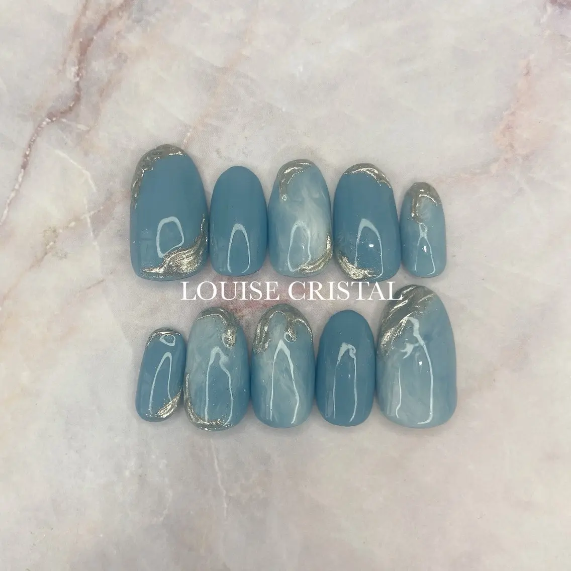 ネイル ネイルチップ ハンドネイル LOUISE CRYSTALのネイルデザイン