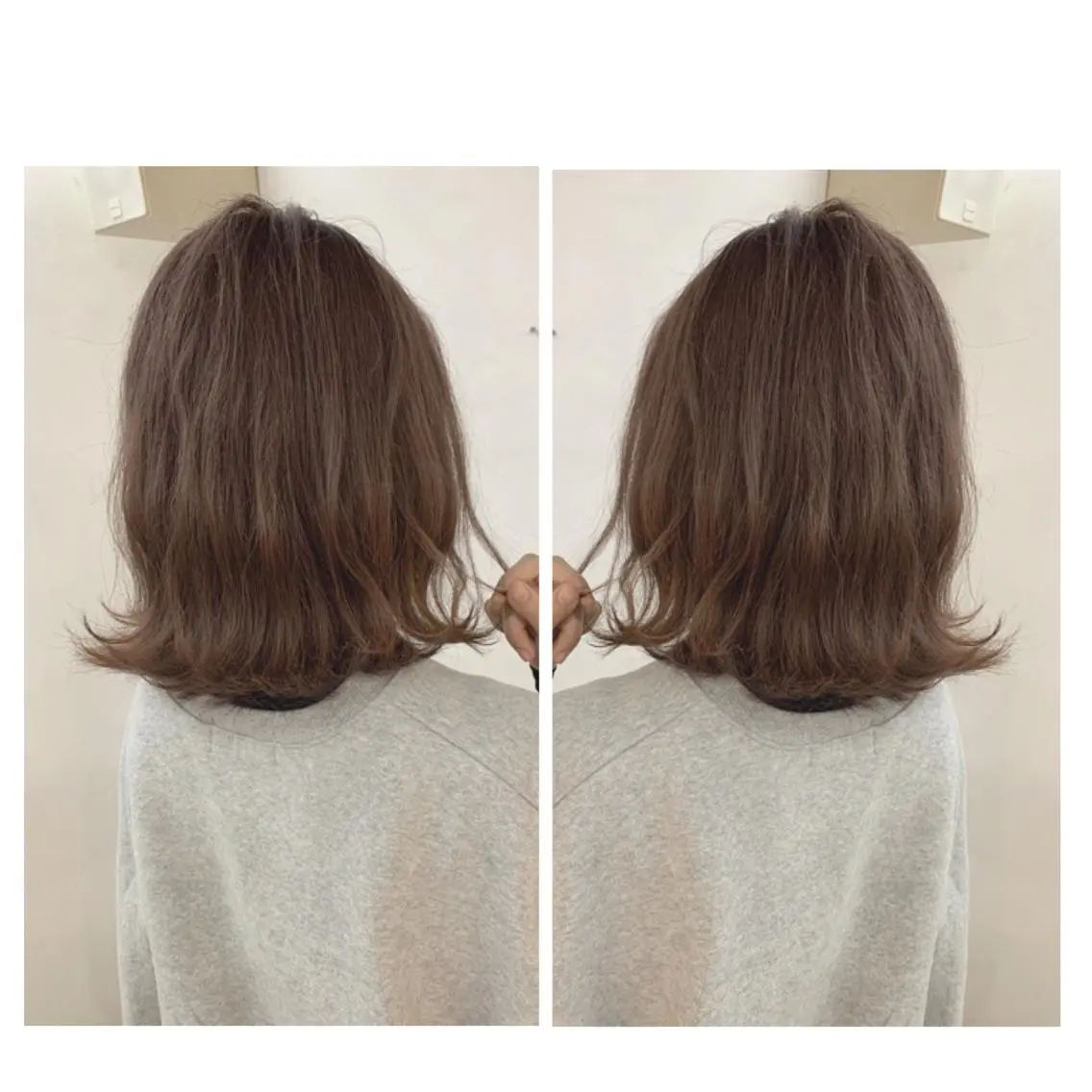 ミディアム カラー 京都大人女性ショート 徒歩1分/秋山のヘアスタイル