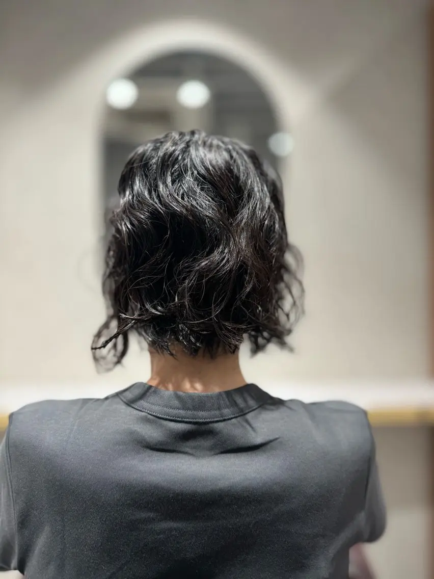 ショート カット くせ毛カット終着点 カワサキトオル溝の口のヘアスタイル