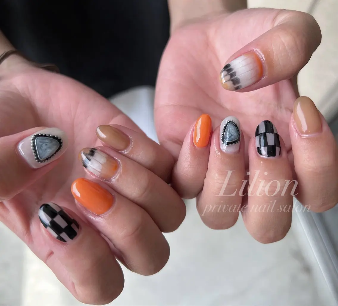 ネイル マットネイル ミラーネイル ニュアンスネイル 春ネイル 夏ネイル LiLion Nailのネイルデザイン