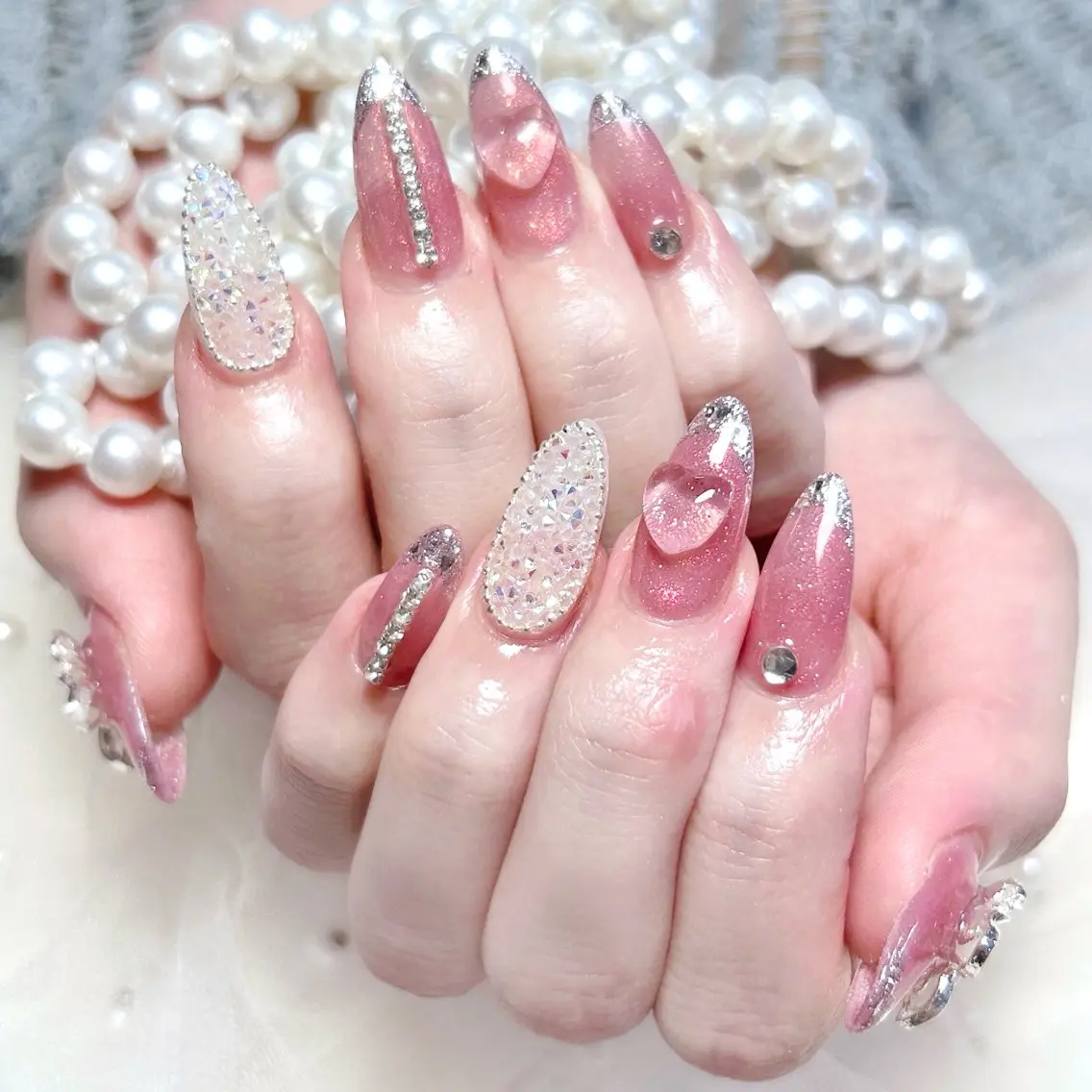 ネイル ハンドネイル M🌷nail 長さだし専門店のネイルデザイン
