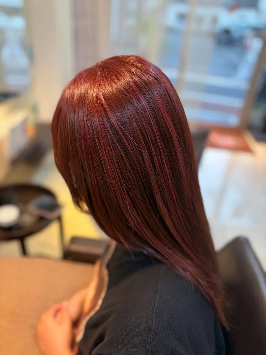セミロング カラー ヘアカラー 今森 庸之のヘアスタイル