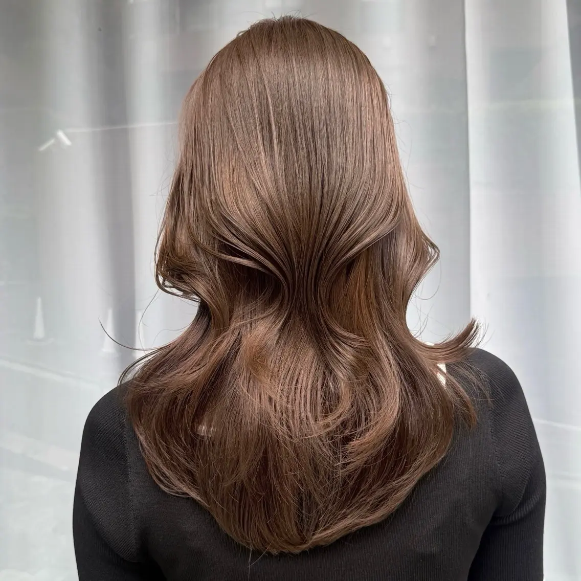 ロング カット ヘアカラー トリートメント 韓国レイヤー/透明感 カラー🦋mioのヘアスタイル