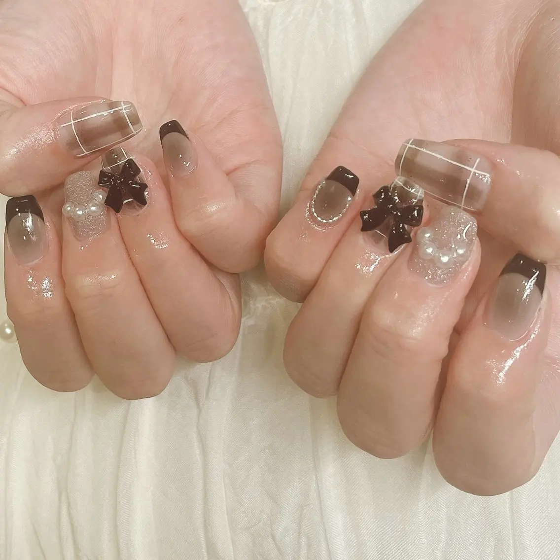 ネイル アートネイル 長さ出し ハンドネイル A85G ayakoのネイルデザイン