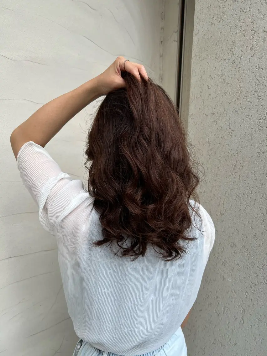 ミディアム パーマ カット パーマ 高橋 竜也のヘアスタイル