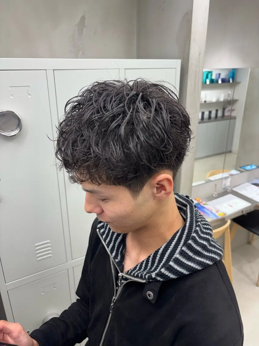 ショート パーマ メンズ カット パーマ 名古屋メンズパーマ /松井生のヘアスタイル