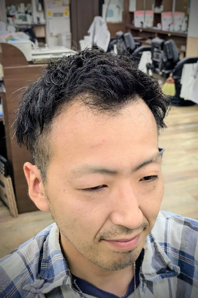 ショート パーマ 理容プラージュ燕三条 福井のヘアスタイル