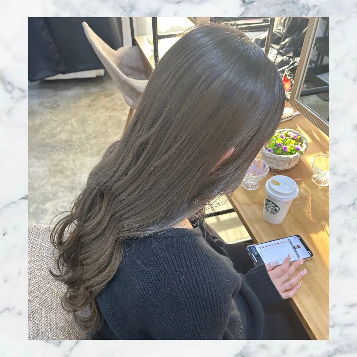 カラー ベージュカラー 黒髪 ブリーチ ブロンド ブルーカラー 艶髪✖️ハイトーン 🫧YURIA🫧のヘアスタイル
