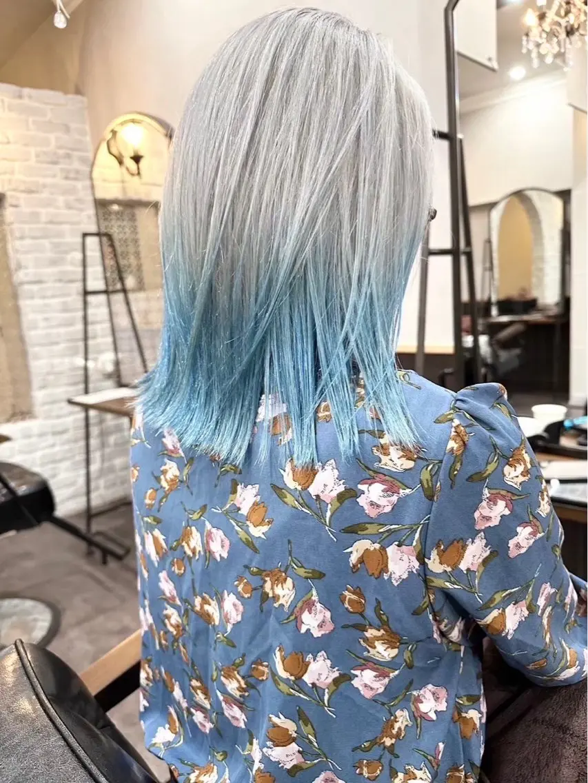 ミディアム ヘアカラー トリートメント はるか/ブリーチ/ 縮毛矯正/モデル募集のヘアスタイル