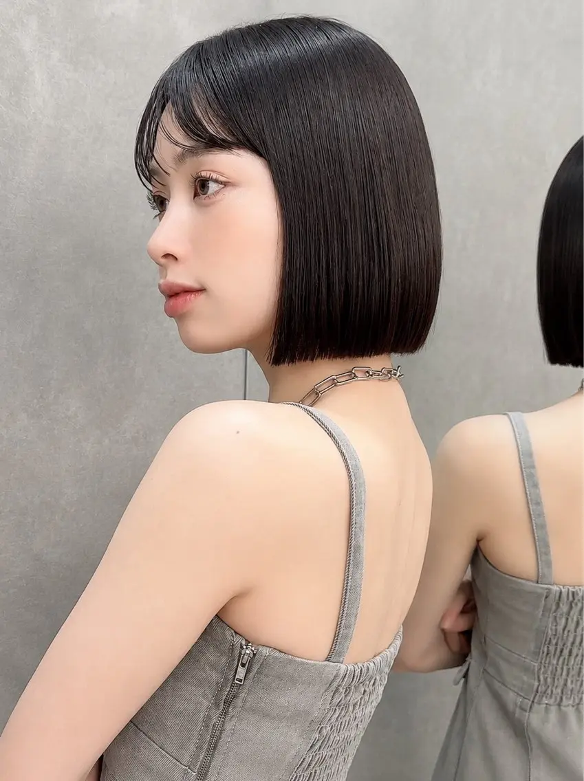 ショート カット 縮毛矯正 トリートメント 🦋韓国風レイヤー/ 艶髪矯正🦋凛太郎のヘアスタイル