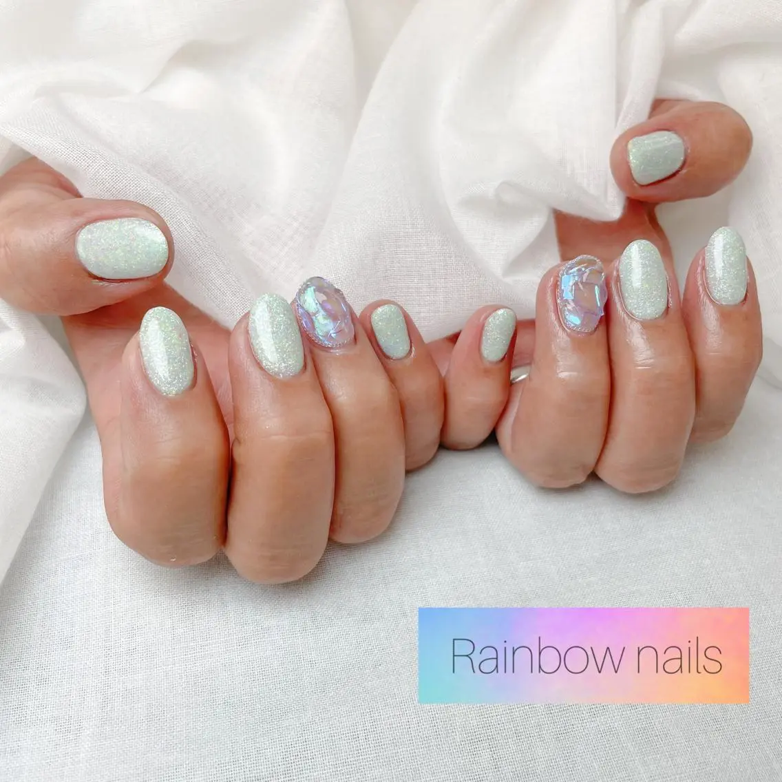 ネイル Rainbow nailsくろちゃんのネイルデザイン
