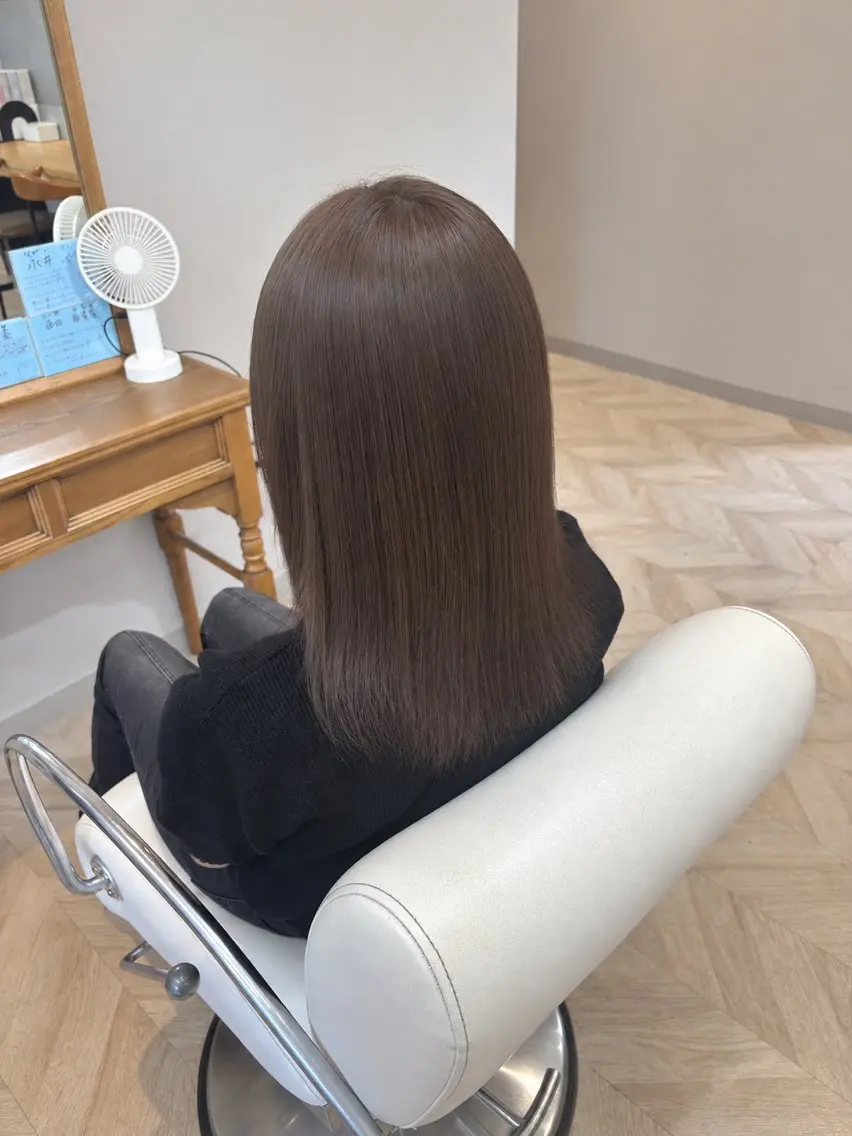 ミディアム カラー ブラウンカラー 透明感カラー ヘアカラー resort 嵯峨店 永井のヘアスタイル