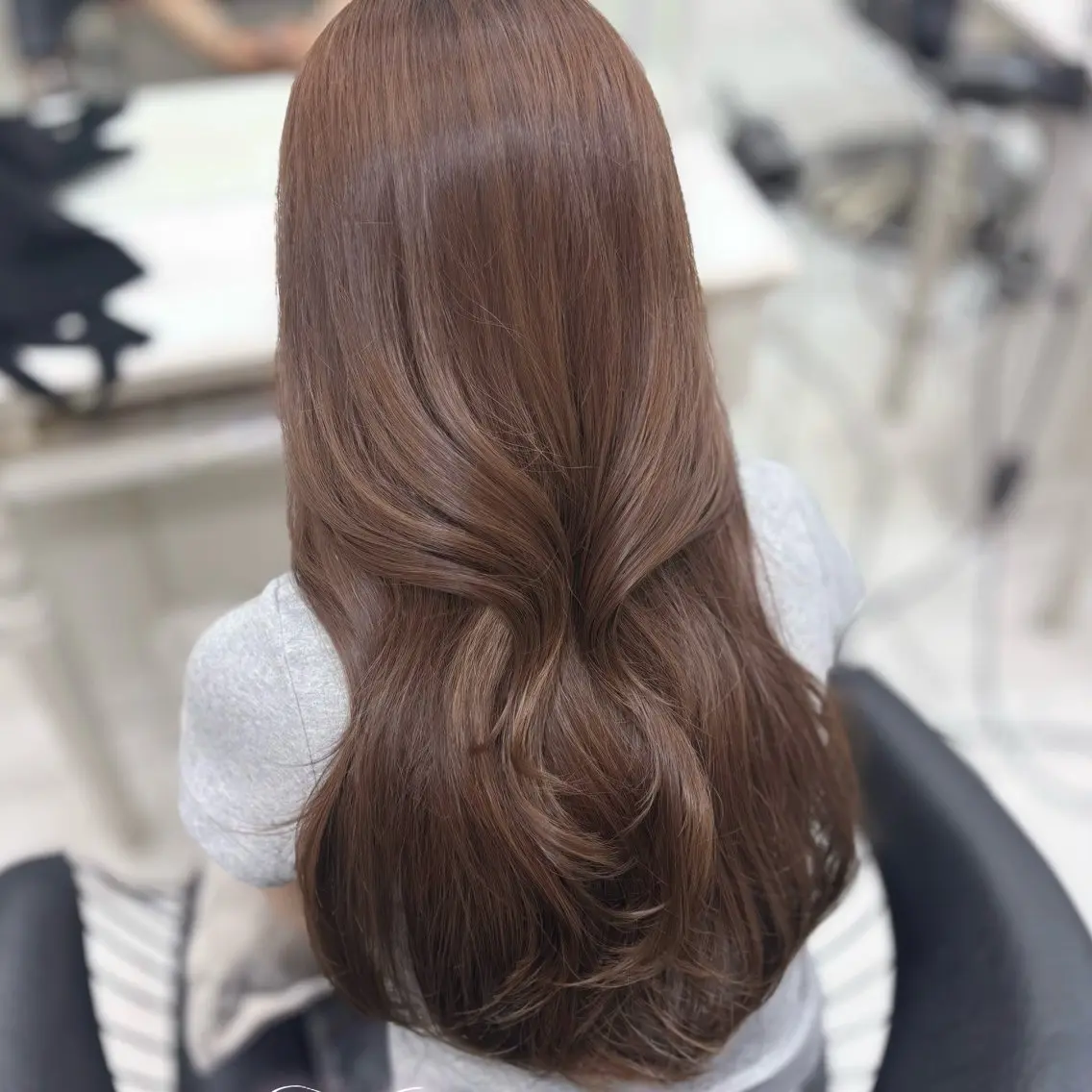 ロング カラー ブラウンカラー モカブラウン ナチュラルブラウン ヘアカラー 韓国レイヤー ♡𝐒𝐚𝐤𝐢♡のヘアスタイル