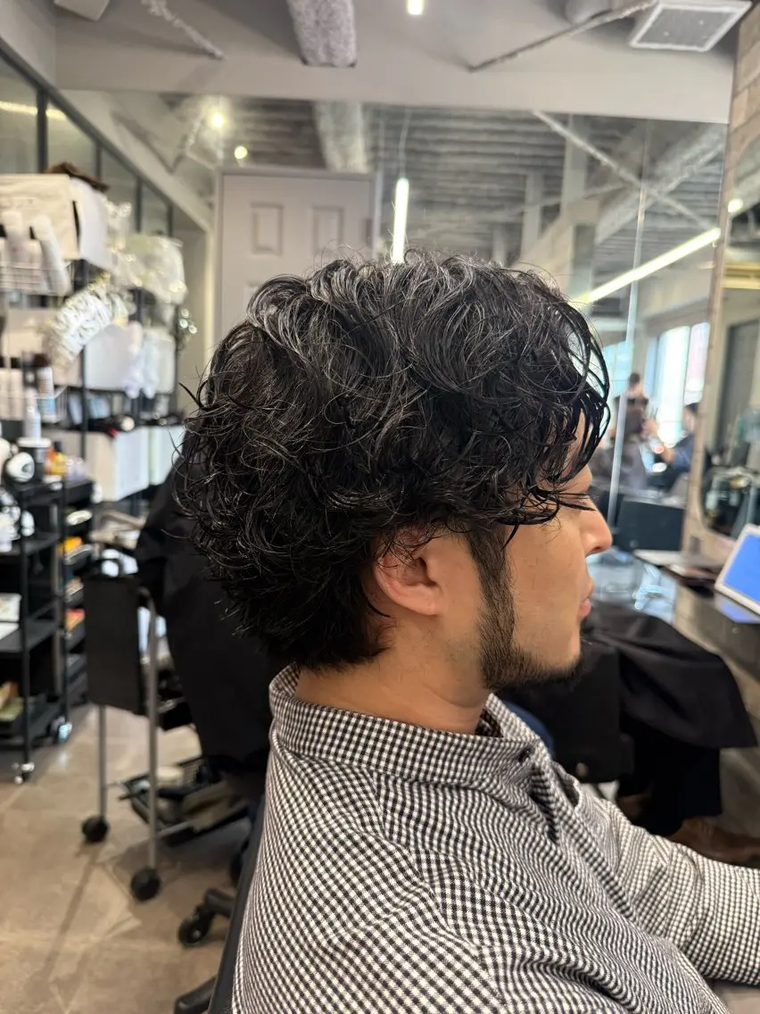 ショート パーマ メンズ カット パーマ fan.ray⚽️ 髙橋翔一のヘアスタイル