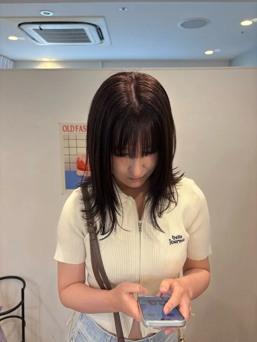 ミディアム カラー ラベンダーカラー カット ヘアカラー トリートメント フクシママユ / 柔らかカラーのヘアスタイル