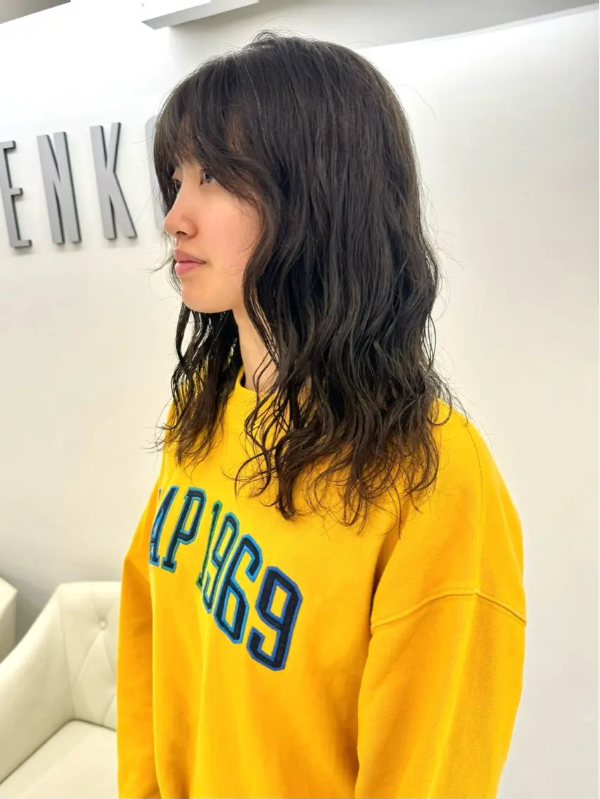 セミロング パーマ カット パーマ トリートメント デジタルパーマ 🌀ボブ　萩原　龍のヘアスタイル