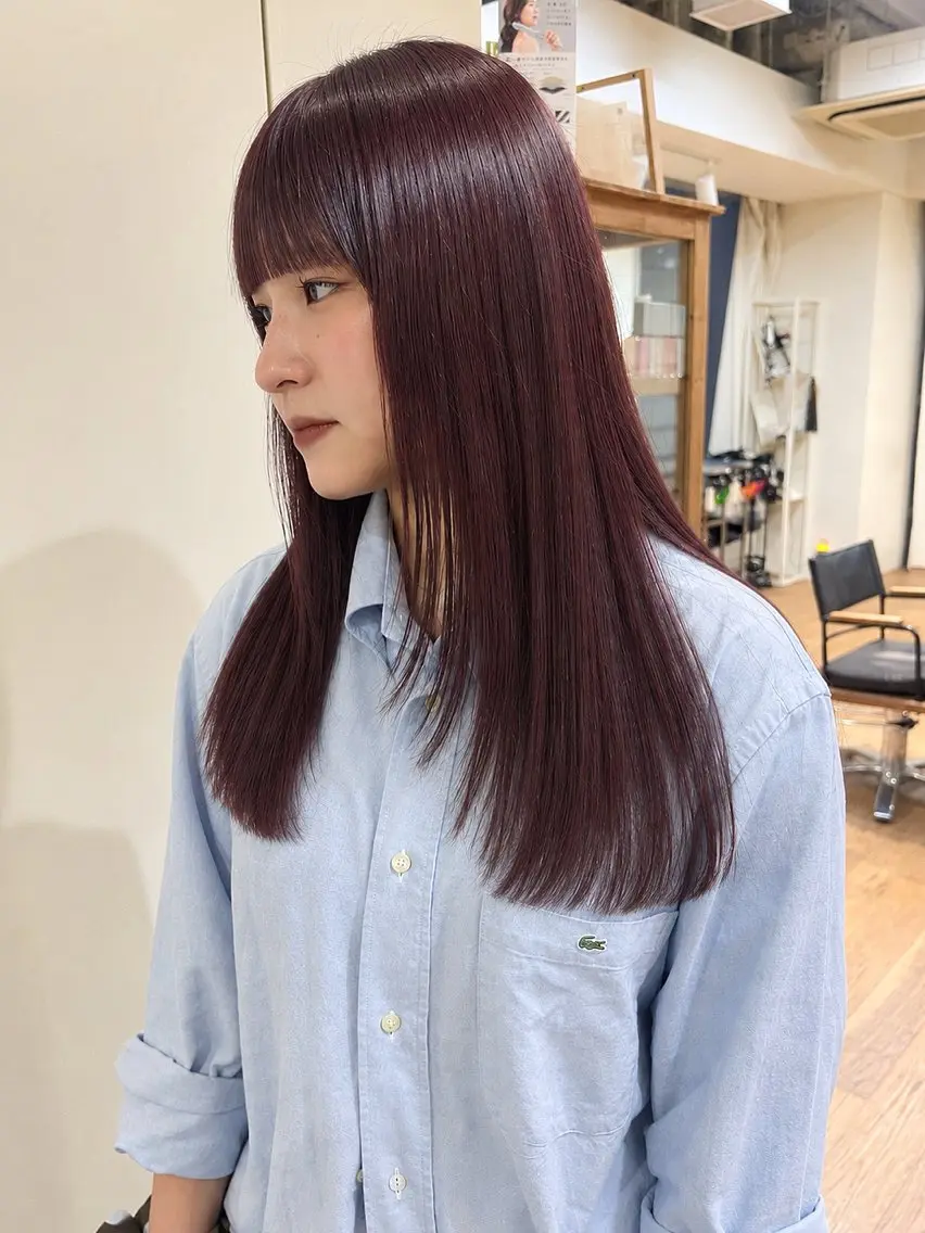 ロング カラー カット ヘアカラー トリートメント 暖色カラー/梅田/ 茶屋町 /KNACKのヘアスタイル