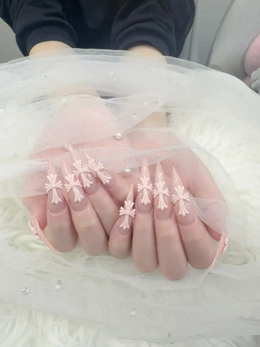 ネイル 成人式 大理石ネイル(マーブル) リボン 夏ネイル ネイルチップ ハンドネイル MoMoA Nail ネイル長さ出し専門店のネイルデザイン