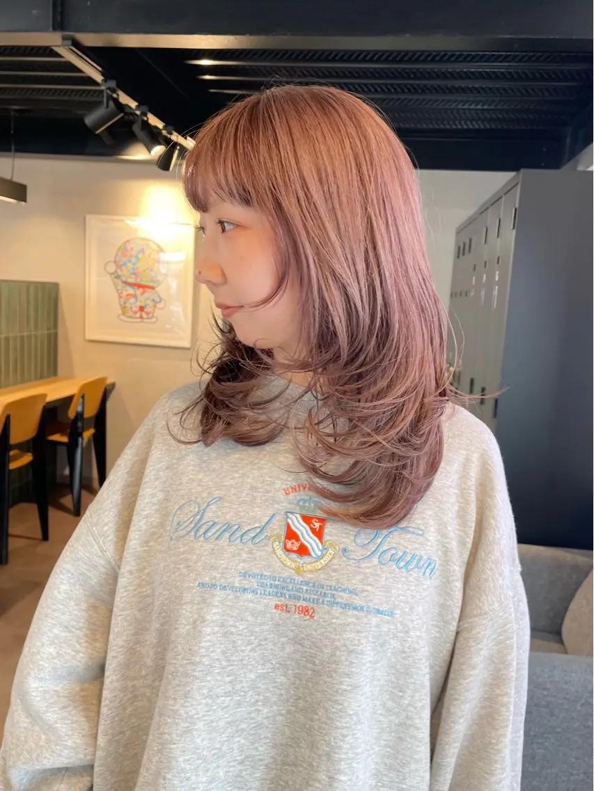ミディアム カット ヘアカラー トリートメント 宇野 圭一のヘアスタイル