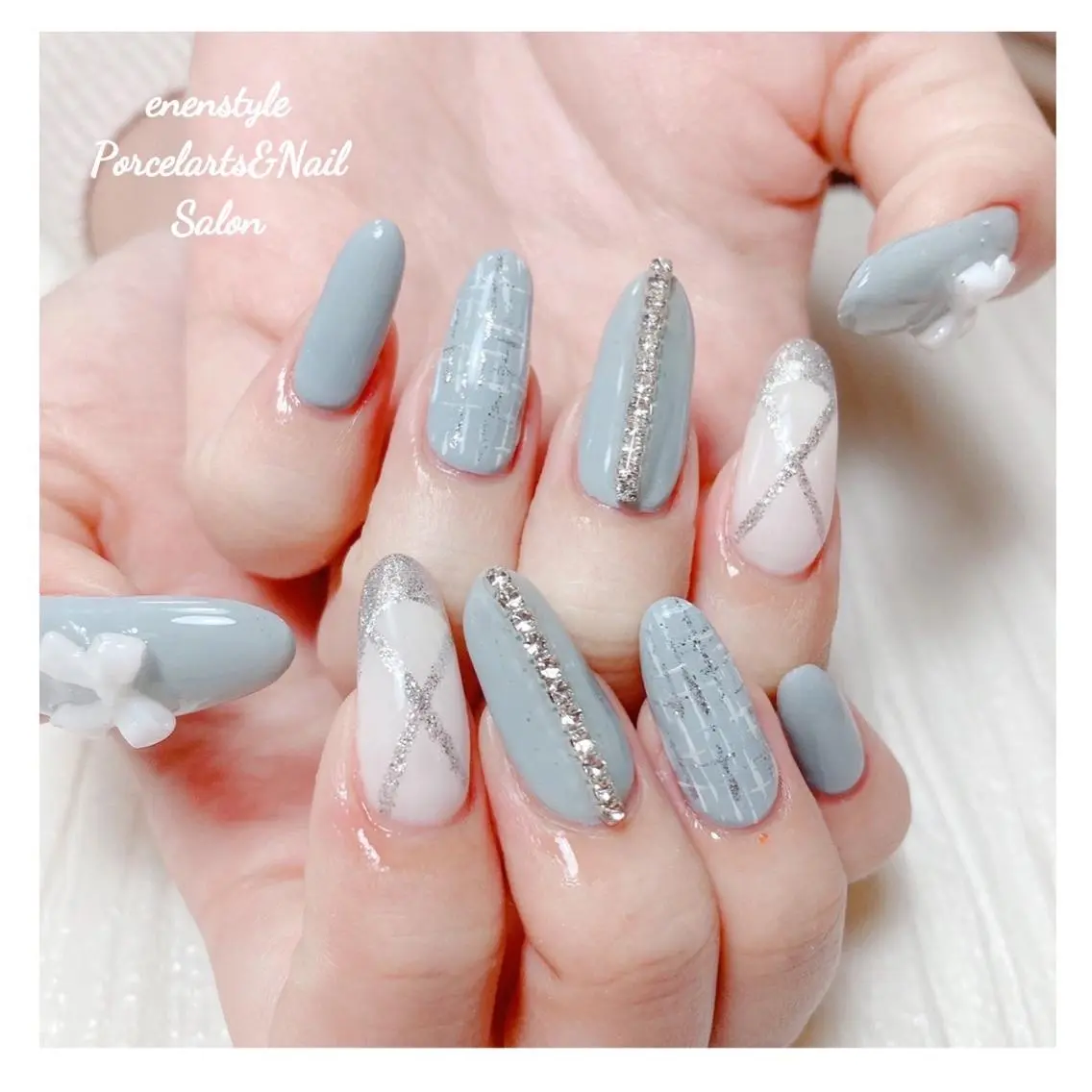 ミディアム ネイル 🐾enen style 🐾のネイルデザイン