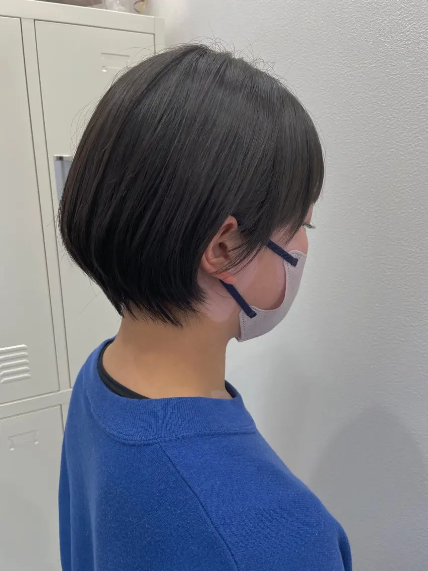 ショート ショートボブ ボブ ショートヘア カット トリートメント 新村 華奈絵のヘアスタイル