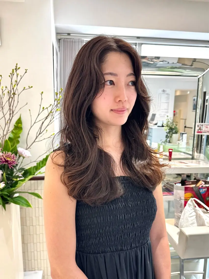 ロング パーマ カット パーマ トリートメント デジタルパーマ 🌀ボブ　萩原　龍のヘアスタイル