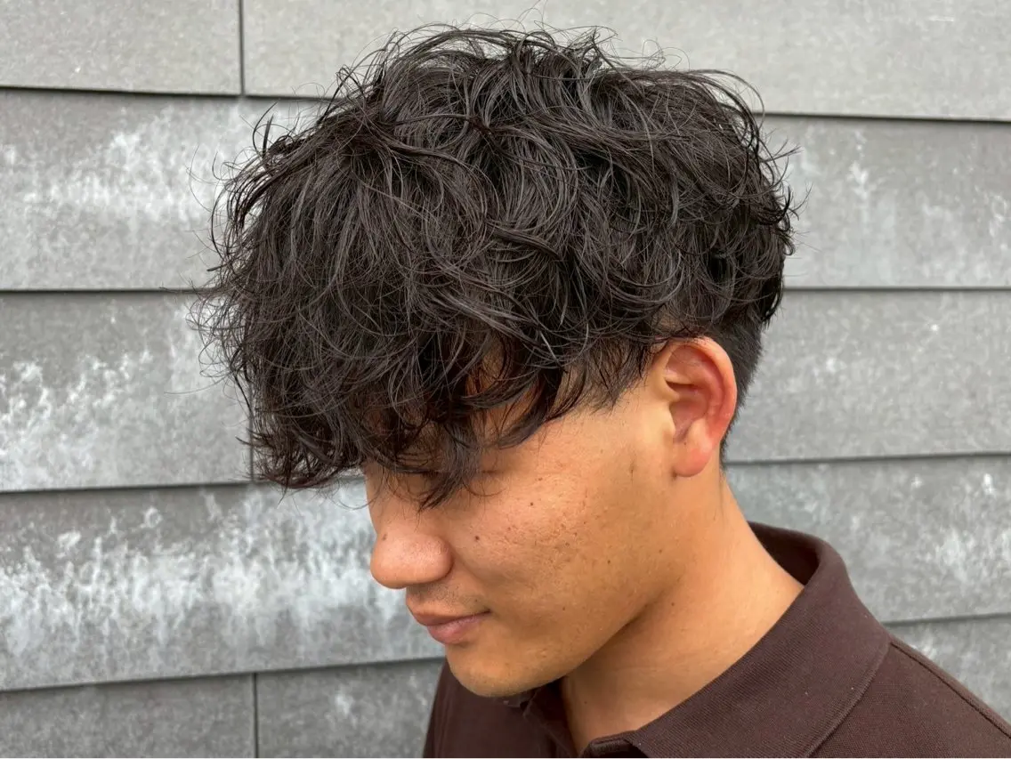 パーマ メンズ カット パーマ 内山 翔太のヘアスタイル