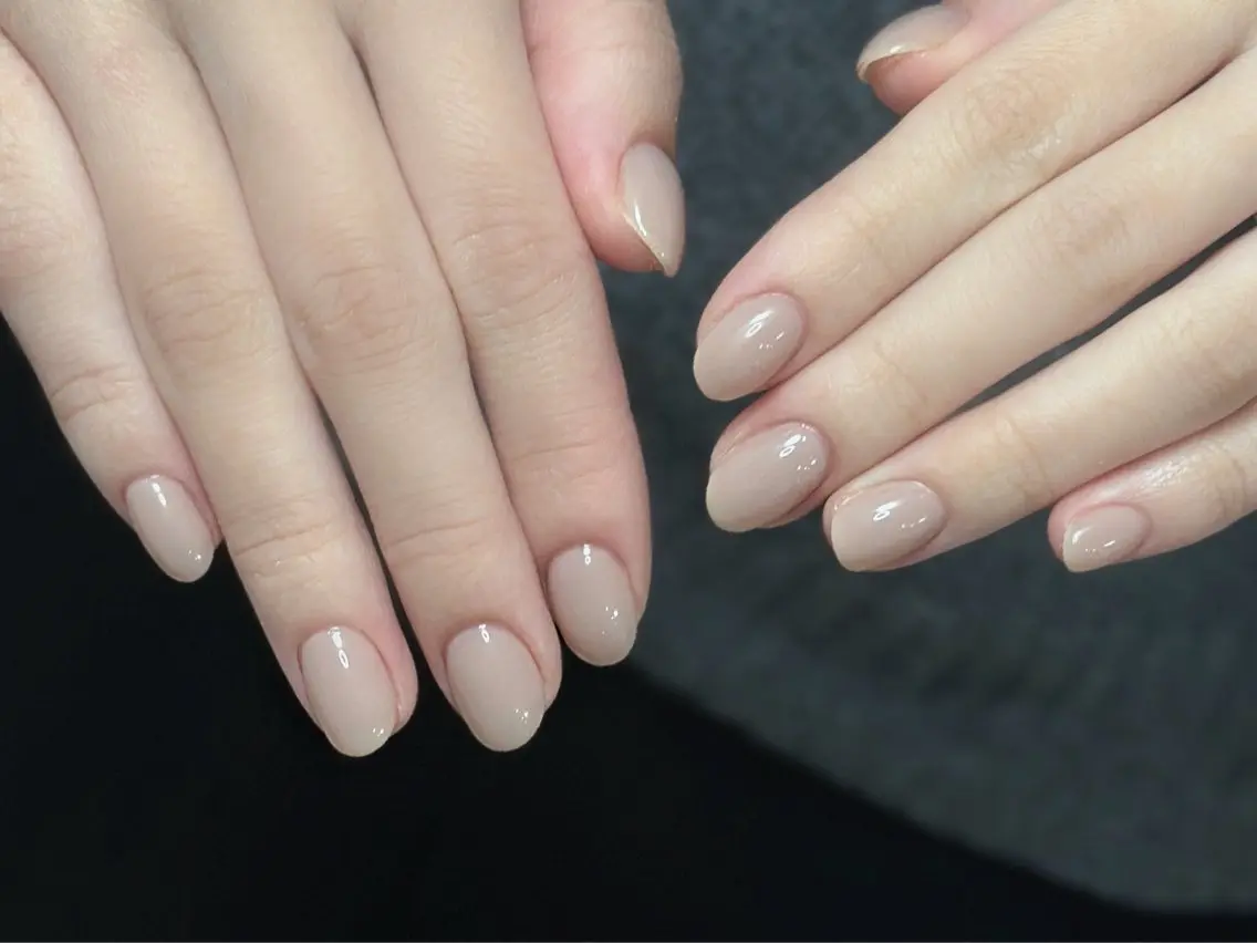 ネイル アートネイル オーロラネイル チークネイル フレンチネイル ガラスフレンチ ハンドネイル 🎀YooLi Nail salonのネイルデザイン