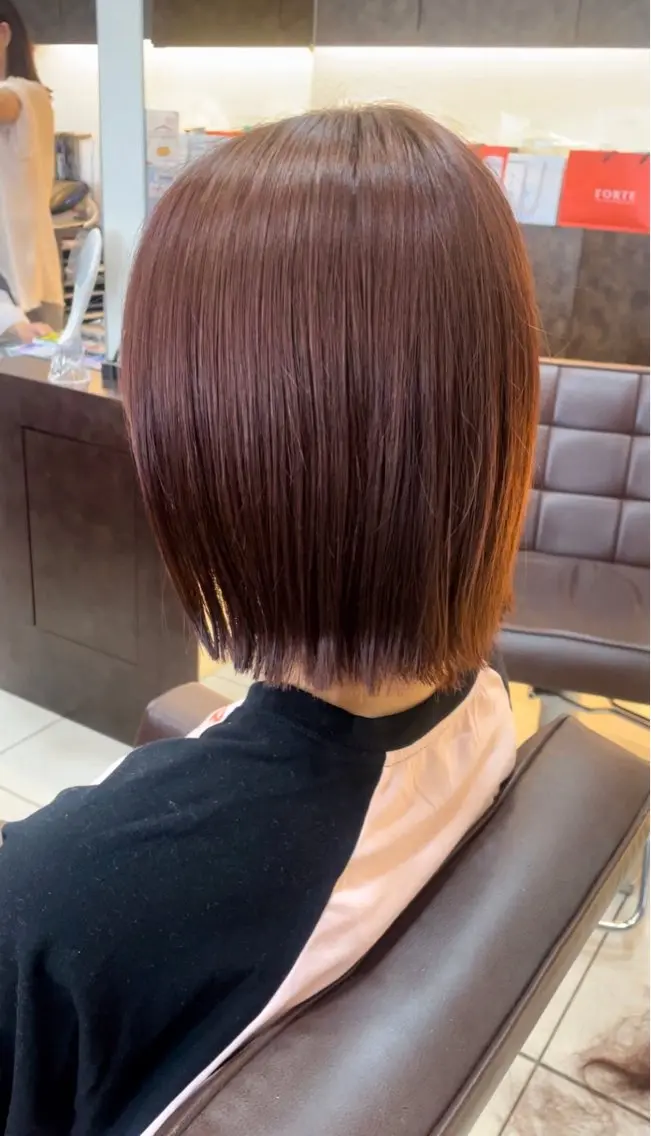 セミロング カラー カット ヘアカラー トリートメント 🤎韓国ヘア ベージュ まゆか🤎のヘアスタイル