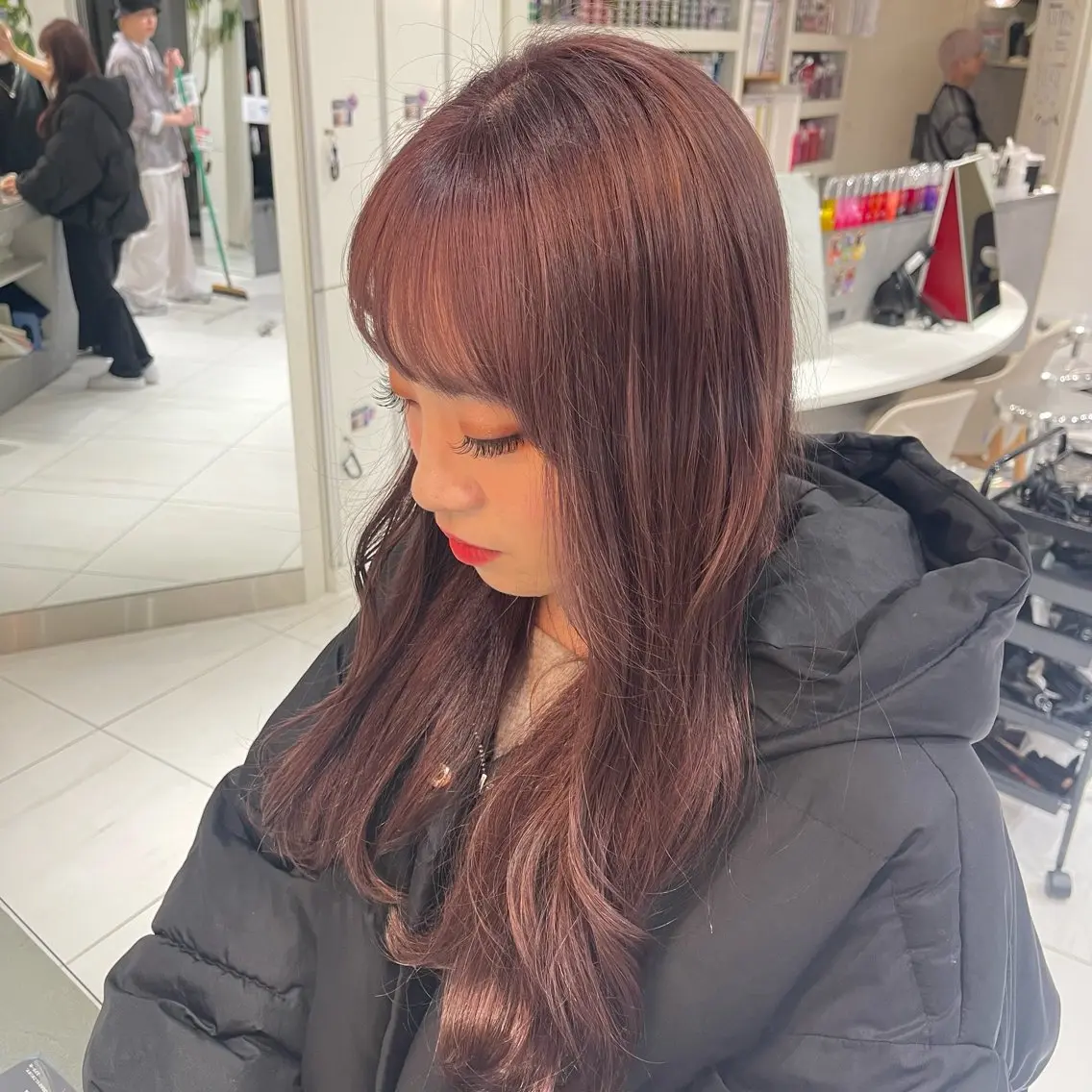 ロング カラー ベージュカラー ブリーチ 透明感カラー ピンクカラー ピンクベージュ 由比藤理子 ブリーチカラー🌈のヘアスタイル