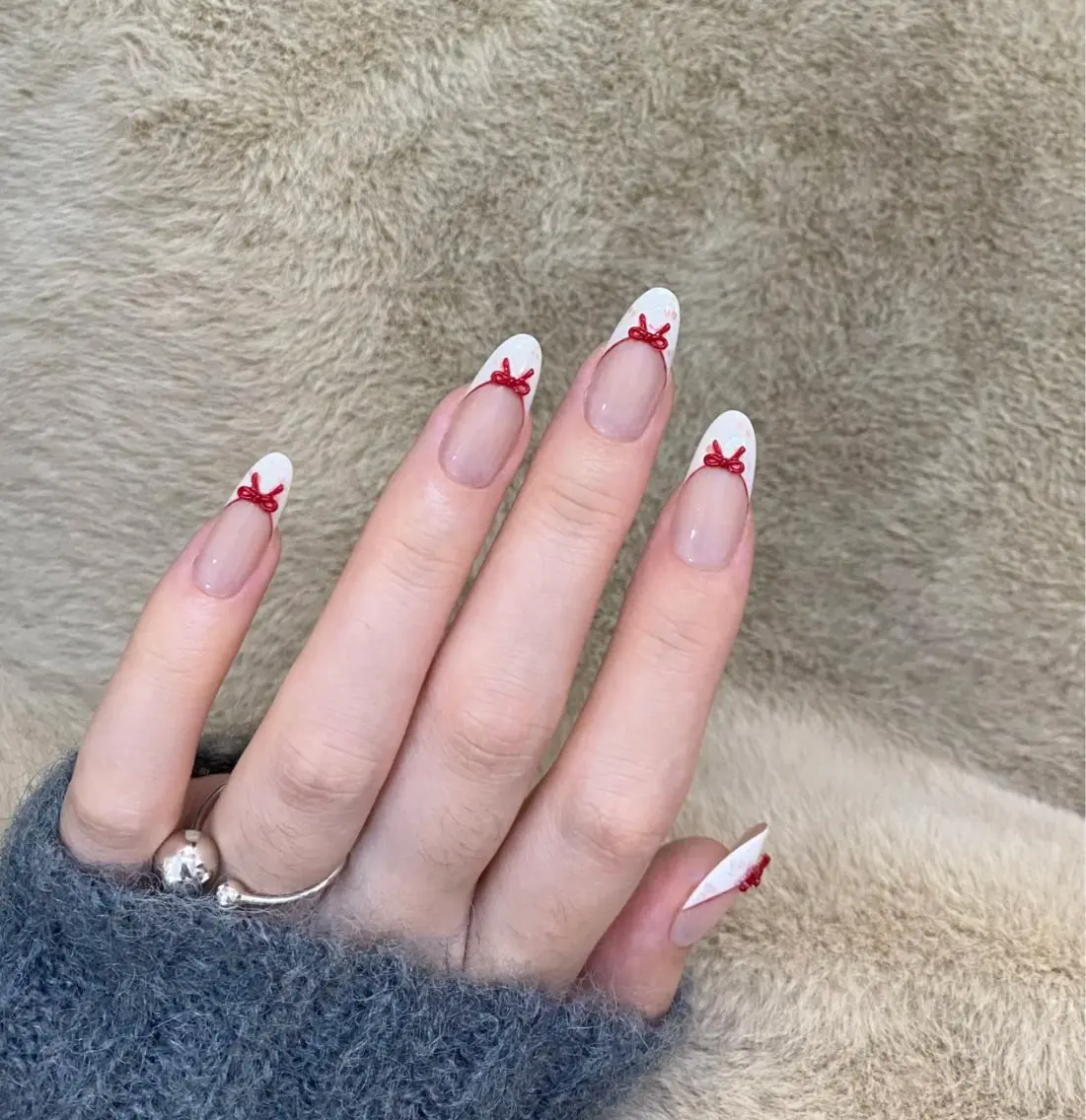ネイル アートネイル オーロラネイル チークネイル フレンチネイル ガラスフレンチ ハンドネイル 🎀🎀YooLi Nail Salonのネイルデザイン