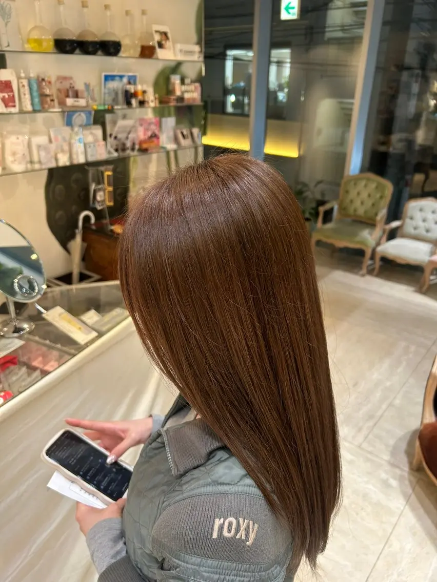ロング カラー ヘアカラー ツヤ髪💫髪質改善 透明感カラー仁平創太のヘアスタイル