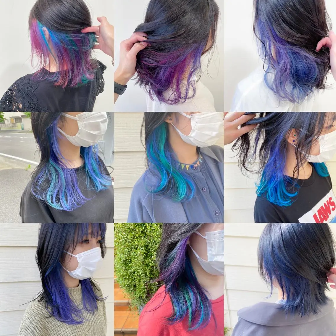 ロング カラー ヘアアレンジ ハイトーンカラー🌈 メンズパーマ鈴木康平のヘアスタイル