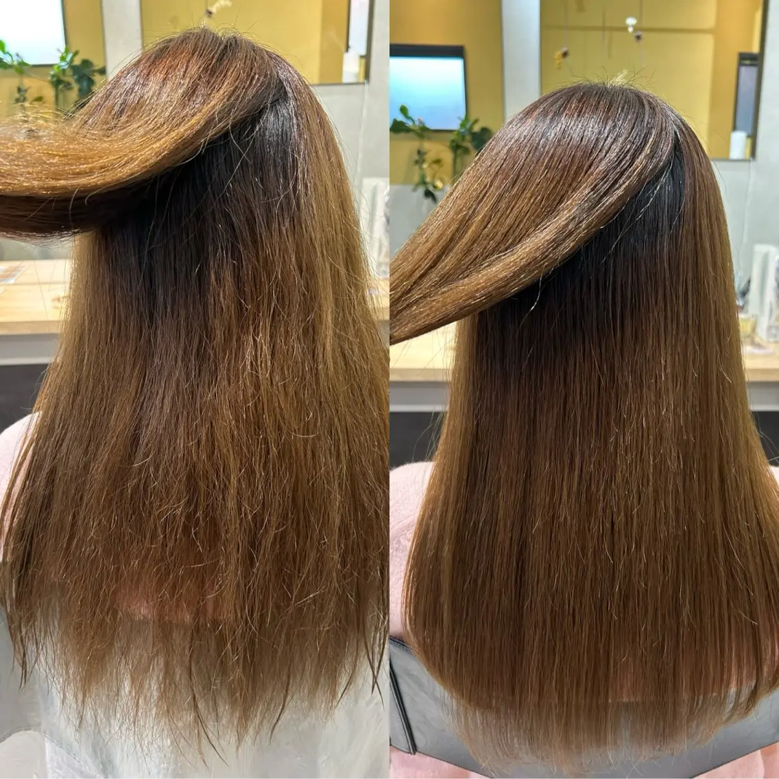 ロング パーマ 髪質改善 ストレートパーマ カット 縮毛矯正 トリートメント hubhair レイヤー/透明感のヘアスタイル