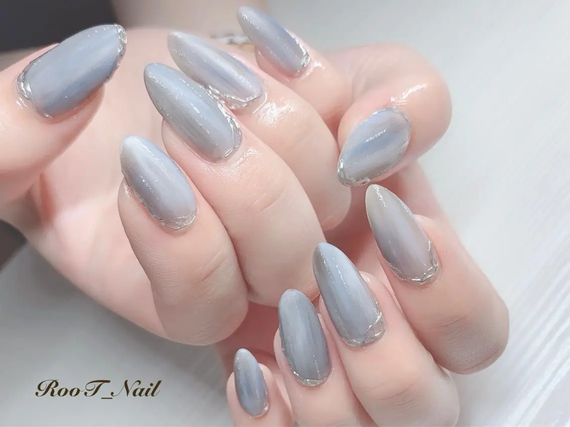 メンズ ネイル マットネイル ニュアンスネイル ハンドネイル RooT Nailのネイルデザイン