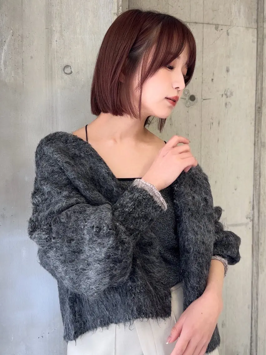ミディアム カット ヘアカラー トリートメント 廣瀬双葉 ボブ/ミディアムのヘアスタイル