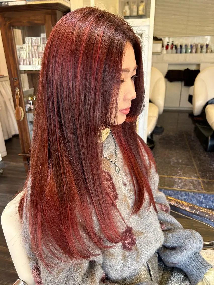 ロング カラー ヘアカラー トリートメント ヘアセット 🌸スタイリスト 山浦美恵のヘアスタイル