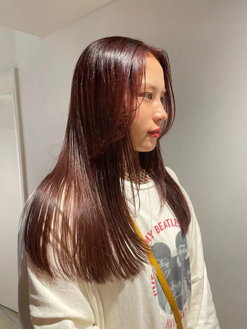 ロング カラー ブリーチ ブリーチなしカラー 透け感カラー/ SUのヘアスタイル