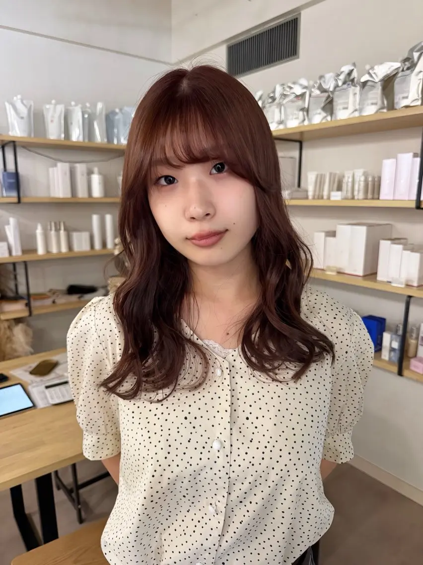 セミロング カット ヘアカラー トリートメント 縮毛矯正/艶カラー 京都四条烏丸/ことみのヘアスタイル