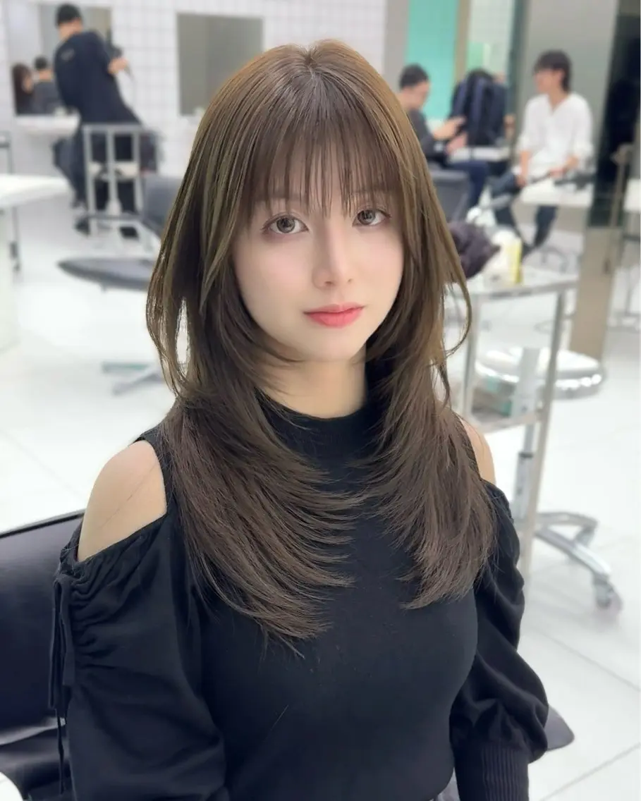 セミロング 縮毛矯正特化 髪質改善辻良輝のヘアスタイル