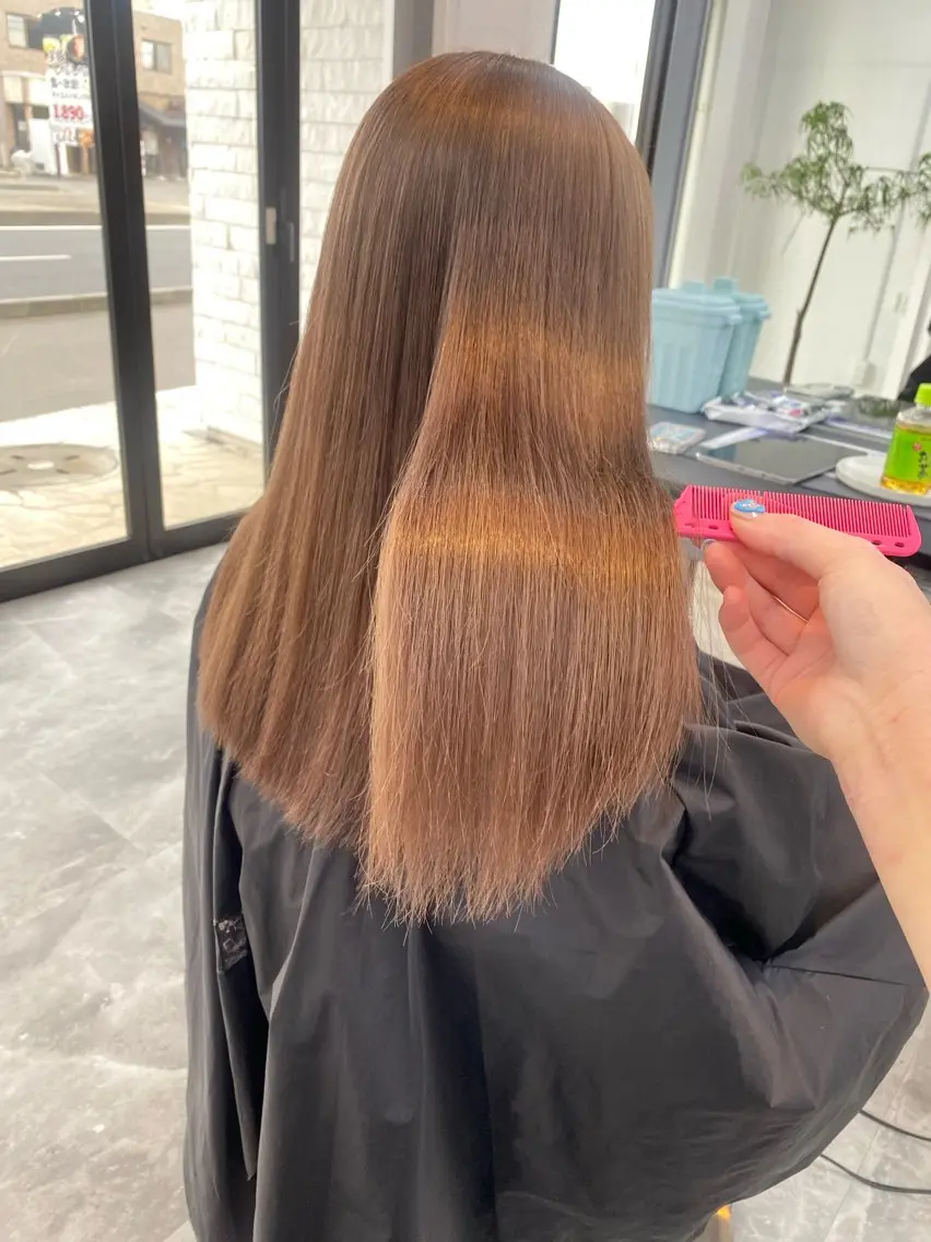 セミロング カラー ブリーチ ヘアカラー トリートメント 韓国ヘア特化 💟 ララア 💟のヘアスタイル
