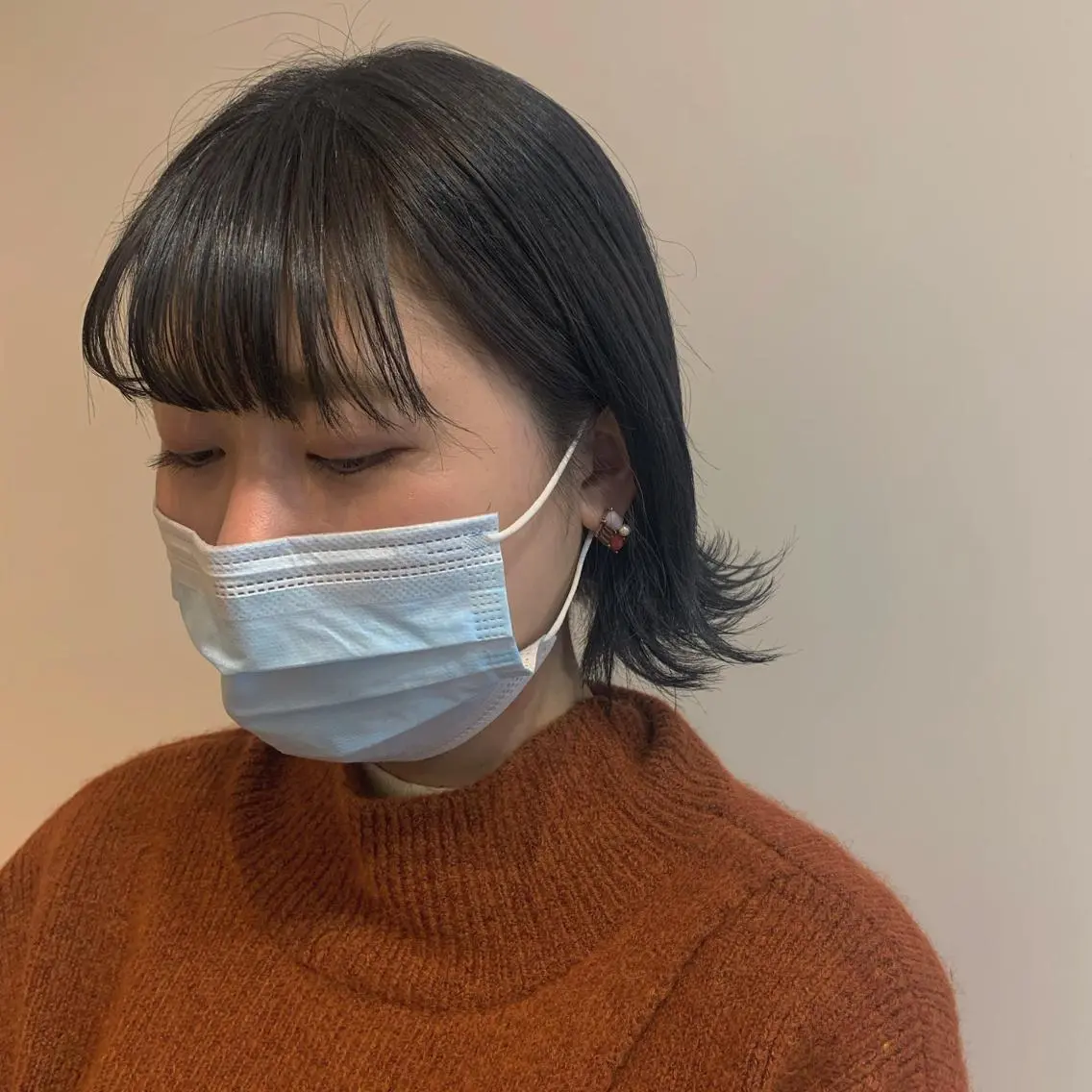 ショート カラー ヘアアレンジ 黒髪 ブルーカラー ブルーブラック ブラウンカラー REONA🪽✨薬院 レイヤーカット🫧のヘアスタイル