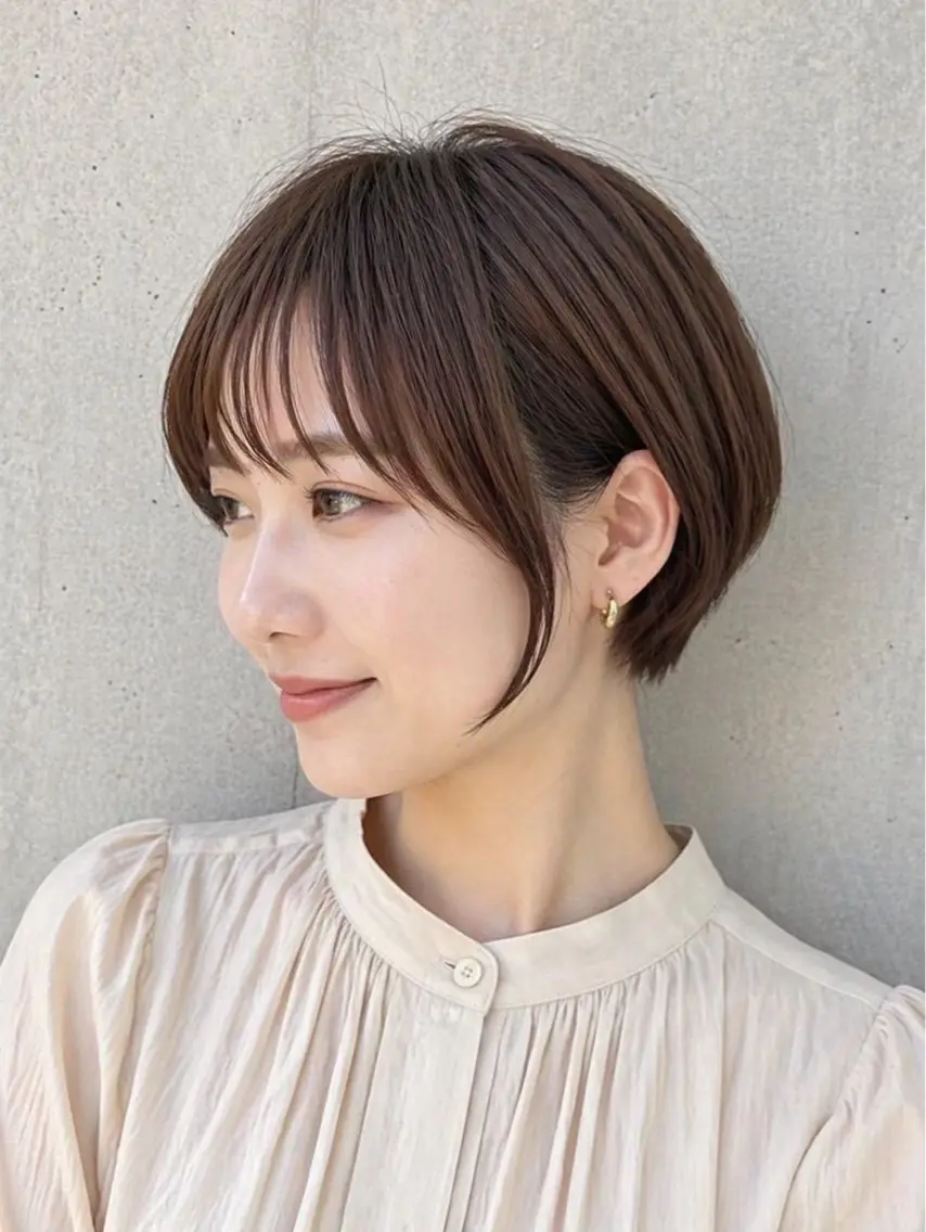 ショート カラー カット ヘアカラー 宇梶 千愛のヘアスタイル