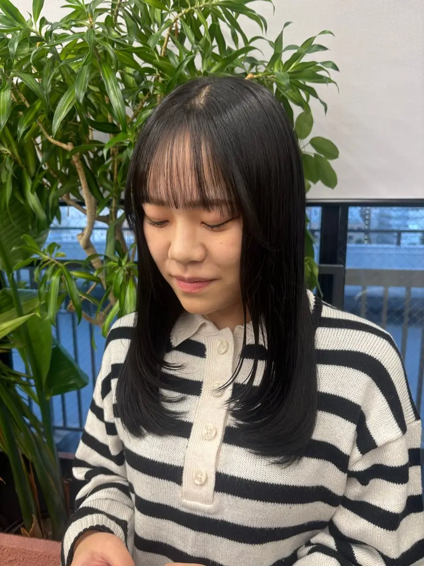 ロング カラー レイヤーカット カット ヘアカラー トリートメント ほらぐちるい𖤐 /レイヤー/ツヤ感のヘアスタイル